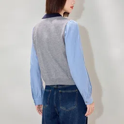 JC Collection Women Cable Knit Sweater Vest image 2