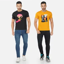 GLOBAL NOMAD Men 2 Printed Bio Finish Applique T-shirt image 3