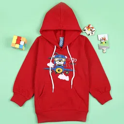 V-Mart Boys Graphic Printed Cotton Hooded Sweatshirt-image-75