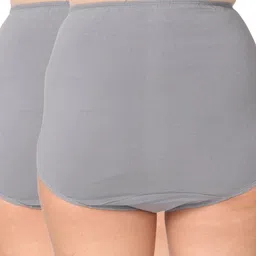 Morph Pack Of 2 Solid Maternity Post Delivery Period Panties - Grey image 3