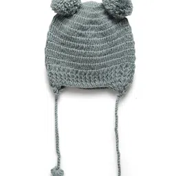 MayRa Knits Mouse Face Detailed Hand Knitted Cap - Grey image 2