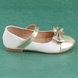 Pine Kids Velcro Closure Bellies with Bow Applique - Golden image 4