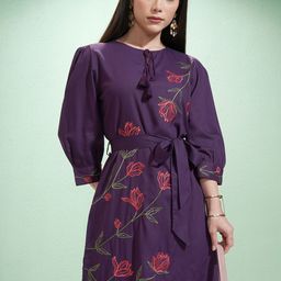 Vishudh Women Embroidered Cotton Tunic-picture-3