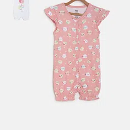 MINI KLUB Girls Pack of 2 Printed Rompers image 1