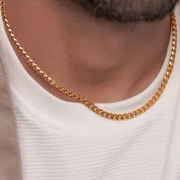 SWASHAA Men 18K Gold Plated Stainless Steel Chain image 4