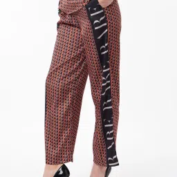 RAREISM Orange Polyester Printed Trousers image 3