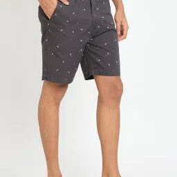 Club York Dark Grey Regular Fit Printed Shorts image 3