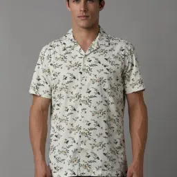 Louis Philippe Jeans White Cotton Slim Fit Printed Shirt-picture-42