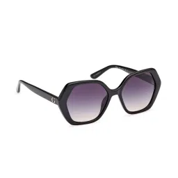Guess GUS82925201BSG Grey UV Protected Hexagon Sunglasses for Women image 3
