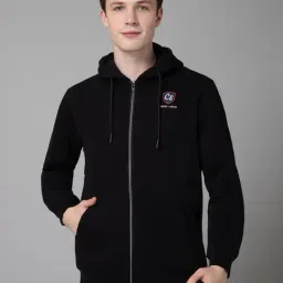 Cantabil Black Regular Fit Hooded Sweatshirt-picture-26