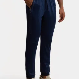 Jockey MV12 Navy Microfiber Elastane Stretch Joggers with Zipper Pocket image 3