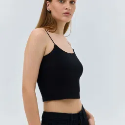 Cover Story Black Cotton Regular Fit Top image 3