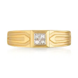 Malabar Gold and Diamonds 18k IGI Certified Diamond Yellow Gold Ring for Men image 3