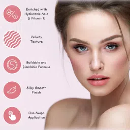 Matt Look Cheek Stain Mousse Blush 01 Dream Boat - 6.5 gm image 3