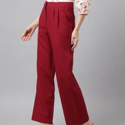 Latin Quarters Red Polyester Regular Fit High Rise Pants image 3