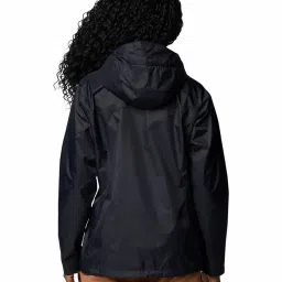 Columbia Jet Black Arcadia Hooded Rain Jacket image 3