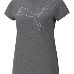 Puma Black Melange Textured Regular Fit Rtg Heather Tee-picture-39