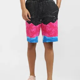 Jack & Jones Jet Black Regular Fit Printed Shorts-picture-48
