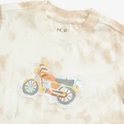HOP Kids by Westside Peach Tie-Dye Motorcycle Design T-Shirt image 3