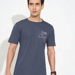 Ajile By Pantaloons Navy Slim Fit Printed T-Shirt-picture-34