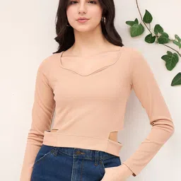 DressBerry Women Ribbed Crop Top-image-4