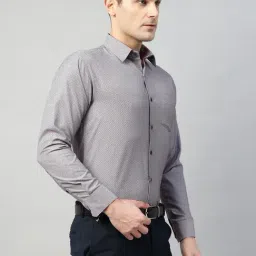 Hancock Grey Slim Fit Solid Shirt-image-54