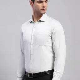 Monte Carlo Light Green Cotton Regular Fit Checks Shirt image 3