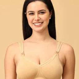 The Mom Store Multicolor Cotton Comfort Fit Maternity Bra - Pack of 3 image 3