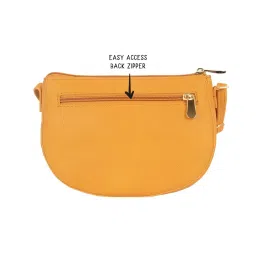 Baggit Orange Textured Small Cross Body Bag image 3