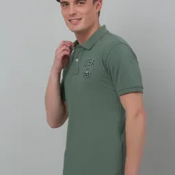 Cantabil Green Regular Fit Polo T-Shirt image 3
