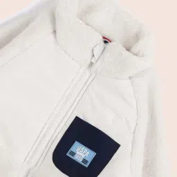 U.S. Polo Assn. Boys White Full Sleeves Summer Jacket image 4