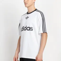 Adidas Originals White Regular Fit Printed T-Shirt image 3