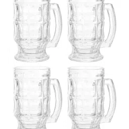 Troveas Clear Oaken Beer Mug - Set of 4 (400 ml) image 3