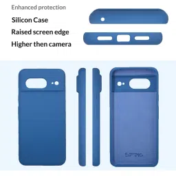 Sprig Liquid Silicone Back Cover for GOOGLE PIXEL 8 (Blue) image 3