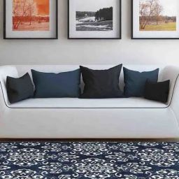 Obsessions Teal Anti-Static Ethnic Motif Carpet - Medium-picture-39