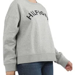 Tommy Hilfiger Grey Logo Regular Fit Sweatshirt image 3