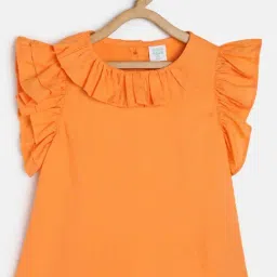 MINIKLUB Kids Orange Solid Top-image-59