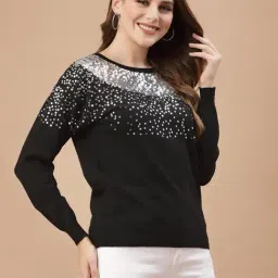 Mafadeny Black Regular Fit Pullover image 2