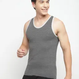 La Intimo Charcoal Melange Fancy Comfort Vest image 3