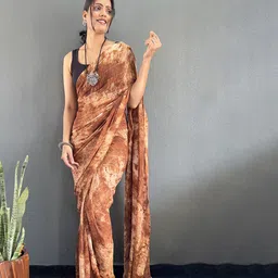 FLOURIOUS Pure Chiffon Saree image 3