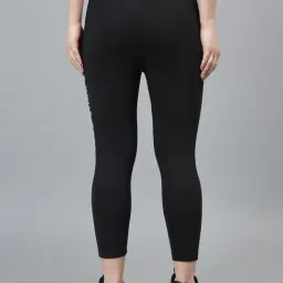 Cantabil Black Regular fit Solid Leggings image 2
