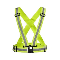 Rahul Professionals High Visibility Polyethylene and Plastic Blue & Green Safety Helmet & Vest Belt Jacket Combo Free Size (Pack of 2) image 2