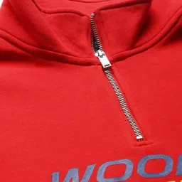 woodland Woods Red Regular Fit High Neck Printed Sweatshirt image 4