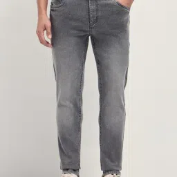 The Bear House Grey Solid Skinny Fit Casual Jeans-image-63