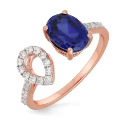 Malabar Gold and Diamonds 18k Rose Gold Diamond Cocktail Ring for Women-picture-193
