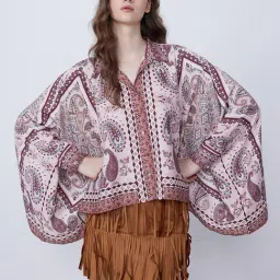 Cover Story Pink Printed Shirt-image-33