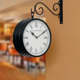 Ancient Clock Makers Round Black Metal Wall Clock-picture-11