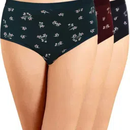 IN CARE Maroon & Navy Cotton Printed Hipster Panties - Pack Of 3-picture-11