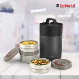 Goldmedal Yummiez Lunch Boxes Grey 1.8 L, GOL0434 image 3
