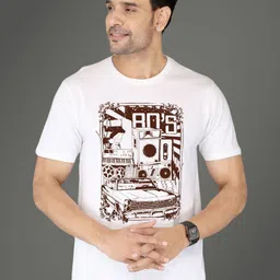 NOBLE HUSTLE Men Graphic Printed Round Neck Cotton T-shirt-picture-41